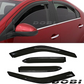 4pcs Smoke Tint Out-Channel Reinforced Acrylic Sun Rain Guard Vent Shade Window Visors for 98-02 Chevrolet Prizm & 98-02 Toyota Corolla