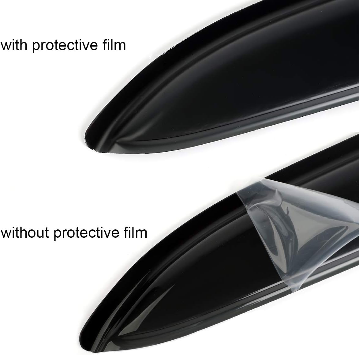 4pcs Vent Shade Deflector Window Visors,HAIHUA for Ram 02-08 1500 & 03-09 2500 3500 Quad (Aka Crew) Cab Outside Mount Style Wind Sun Rain Guard