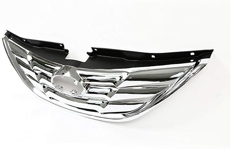 Front Upper Grille Grill JX-7288-CM Replacement for 2011-2013 Hyundai Sonata,chrome