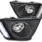 LED DRL Bumper Driving Fog Lights Lamps Chrome Compatible with 2015-2016 Honda Fit