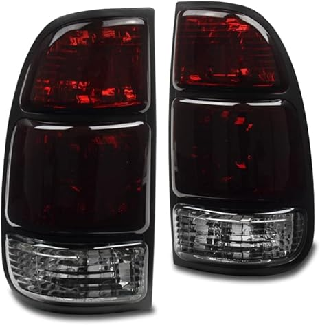 Tail Brake Lights Rear Lamps Red/Smoke Lens Compatible with 2000-2004 Toyota Tundra Pickup