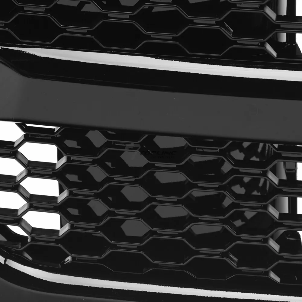 Compatible with 2013-2018 Ram 1500 Front Hood Bumper Mesh Style Glossy Black ABS Plastic Grille