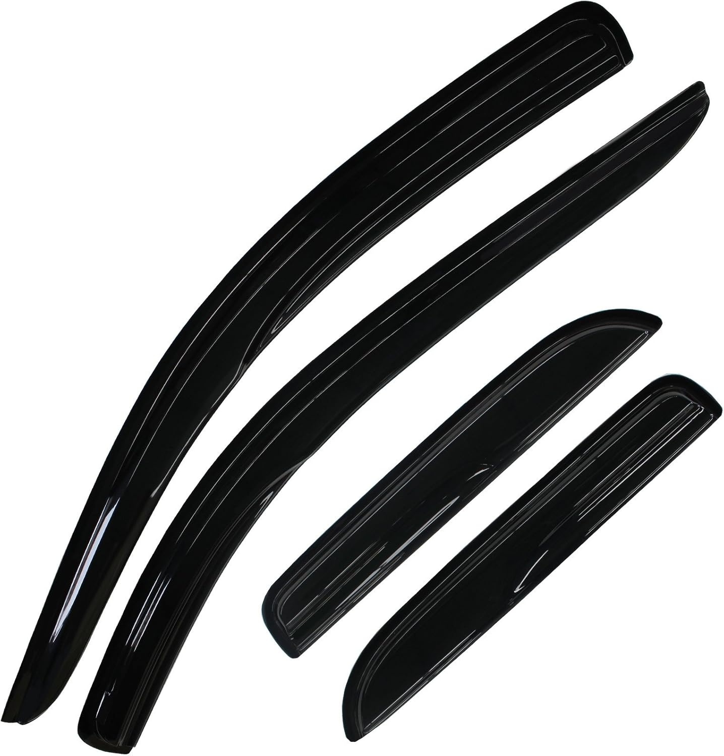 4pcs Vent Shade Deflector Window Visors,HAIHUA for Ram 02-08 1500 & 03-09 2500 3500 Quad (Aka Crew) Cab Outside Mount Style Wind Sun Rain Guard