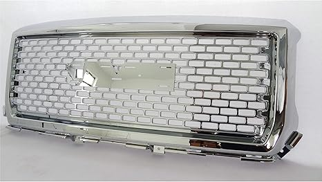 1pc Compatible with 2014-2015 GMC Sierra 1500 Front Hood Grill Bumper Mesh Style ABS Plastic Grille
