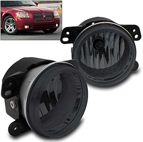 Front Bumper Driving Fog Lights Smoke Compatible with 2005-2008 Dodge Magnum/Chrysler 300 3.5L Touring