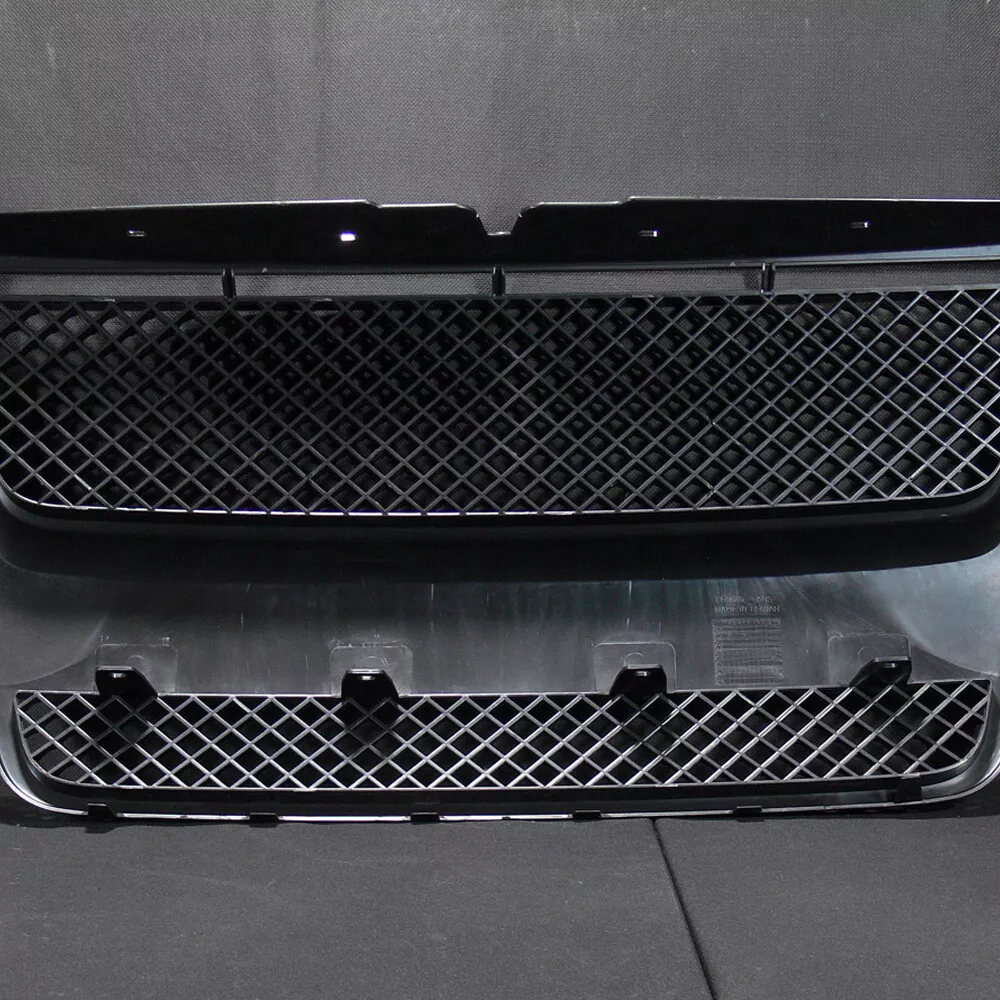 Glossy Black Mesh Front Hood Bumper Grill Grille Guard ABS Compatible With 07-10 Ford Explorer Sport Trac