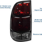 Tail Brake Lights Rear Lamps Red/Smoke Lens Compatible with 2000-2004 Toyota Tundra Pickup