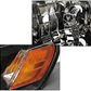 Black Headlight+Corner+Smoke Bumper Signal Lamp Compatible With 1993-1997 Corolla DX