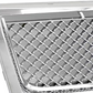 Mesh Style Upper Hood Grille Grill Chrome Compatible with 2007-2010 Ford Explorer/Explorer Sport Trac