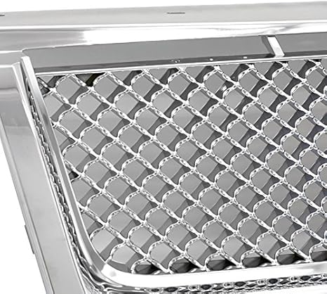 Mesh Style Upper Hood Grille Grill Chrome Compatible with 2007-2010 Ford Explorer/Explorer Sport Trac