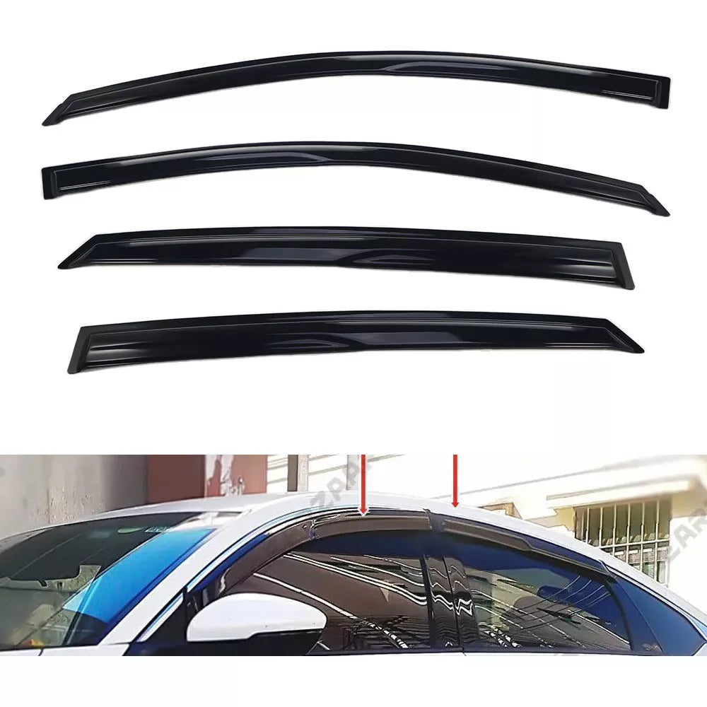 FOR 2018-2020 HONDA ACCORD JDM 3D AERO WAVY WINDOW VISOR RAIN GUARD DEFLECTOR