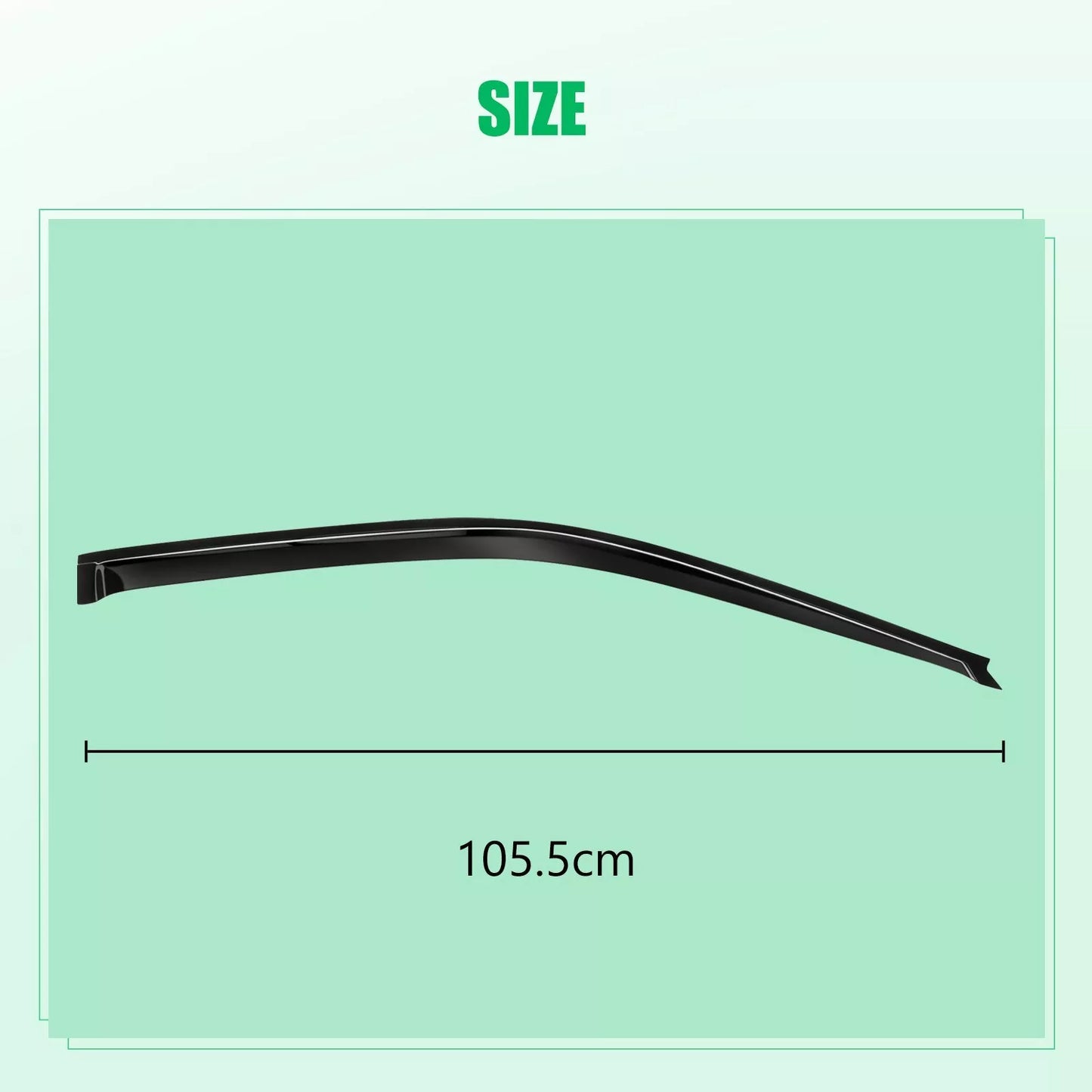 For 96-00 Honda Civic 2DR Coupe Mugen Style 3D Wavy Black Tinted Window Visor