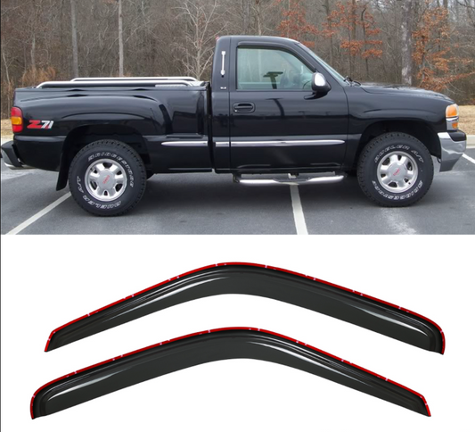 Fits 02-09 Dodge Ram 1500 2500 Regular/Standard Cab Acrylic Window Visors 2PC