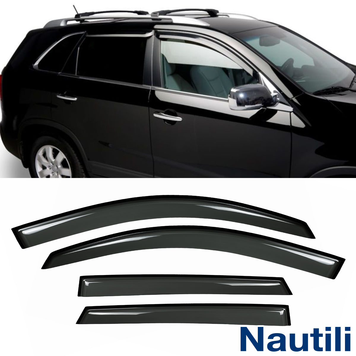 Fits for KIA Sorento 2010-2014 Side Window Vent Visor Sun Rain Deflector Guard