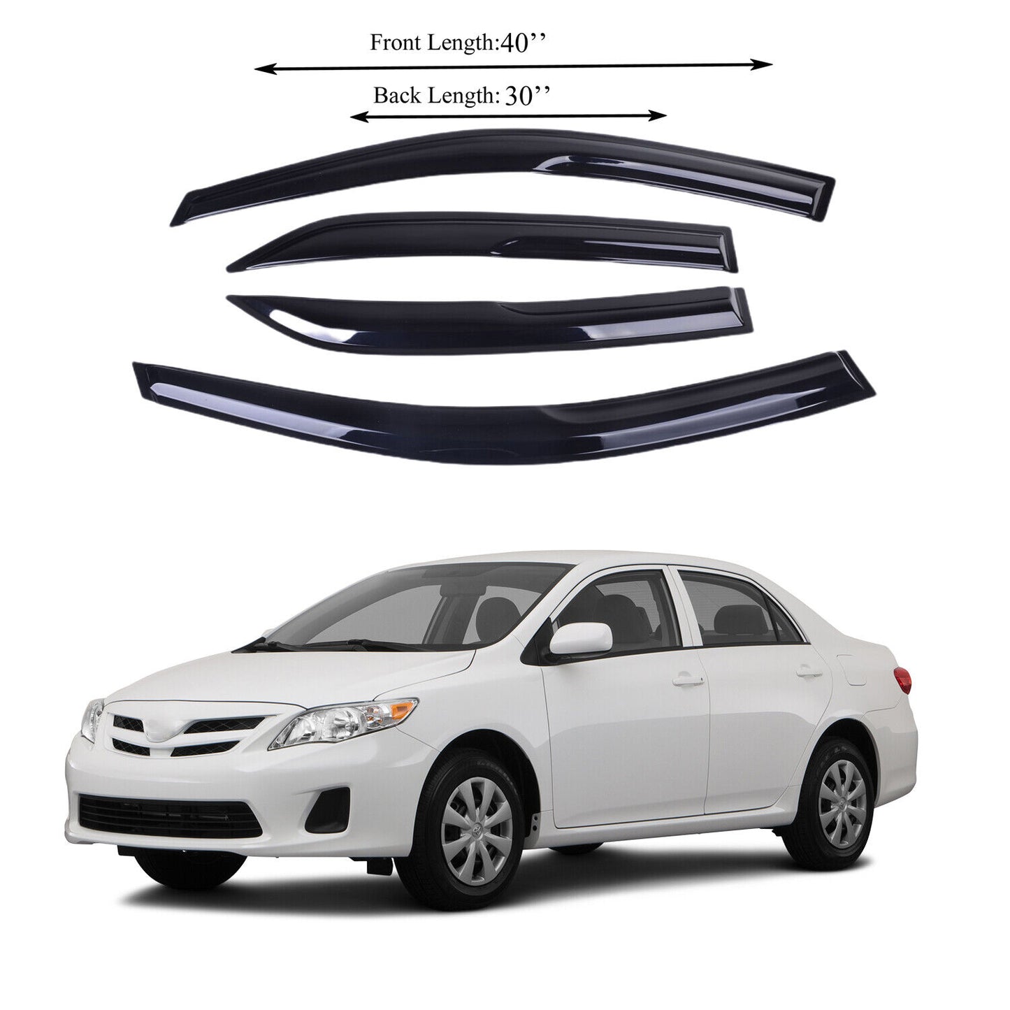 Fits for Toyota corolla 0913 Side Window Vent Visor Sun Rain Deflector Guard