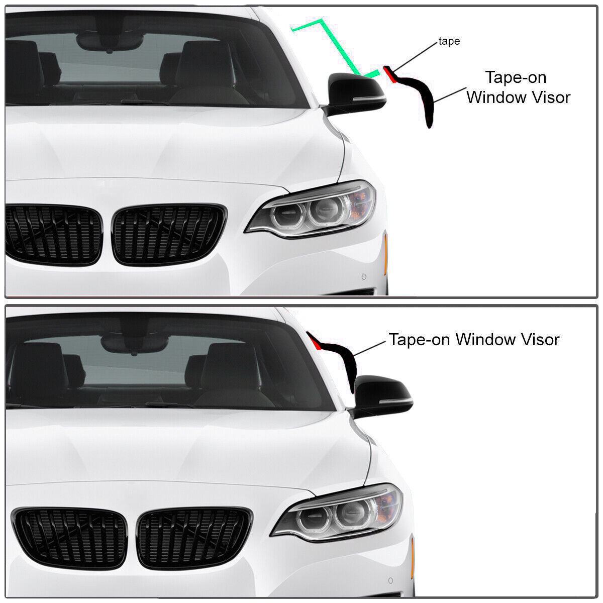 Fits for Toyota corolla 0913 Side Window Vent Visor Sun Rain Deflector Guard