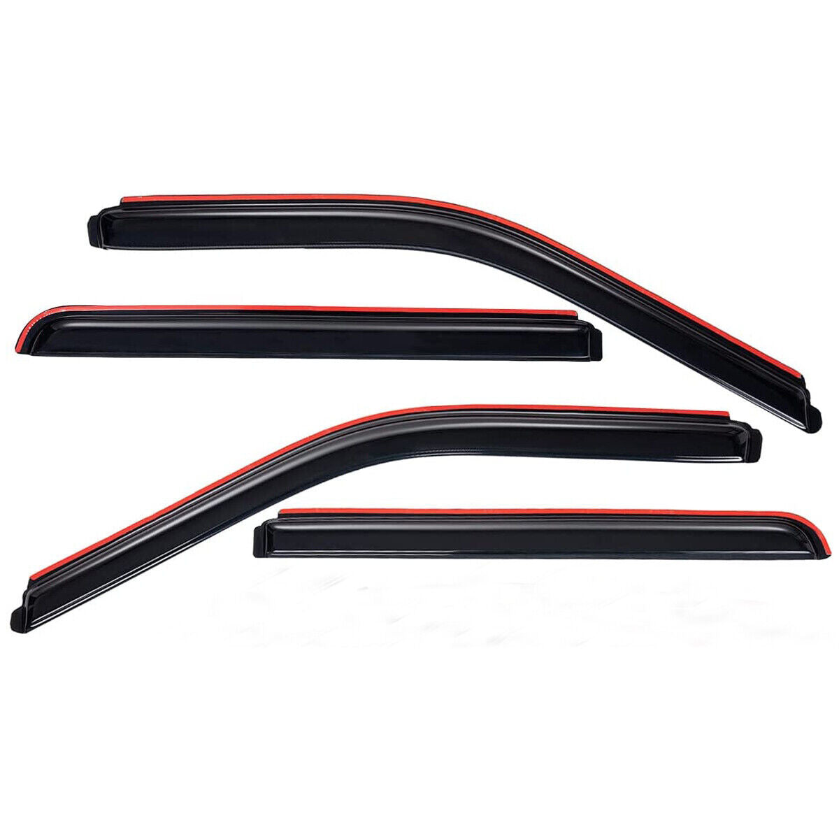For 2015-2022 Ford F150 Crew Cab In-Channel Smoke Window Vent Visors Rain Guards