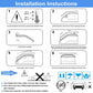 For 96-00 Honda Civic 2DR Coupe Mugen Style 3D Wavy Black Tinted Window Visor