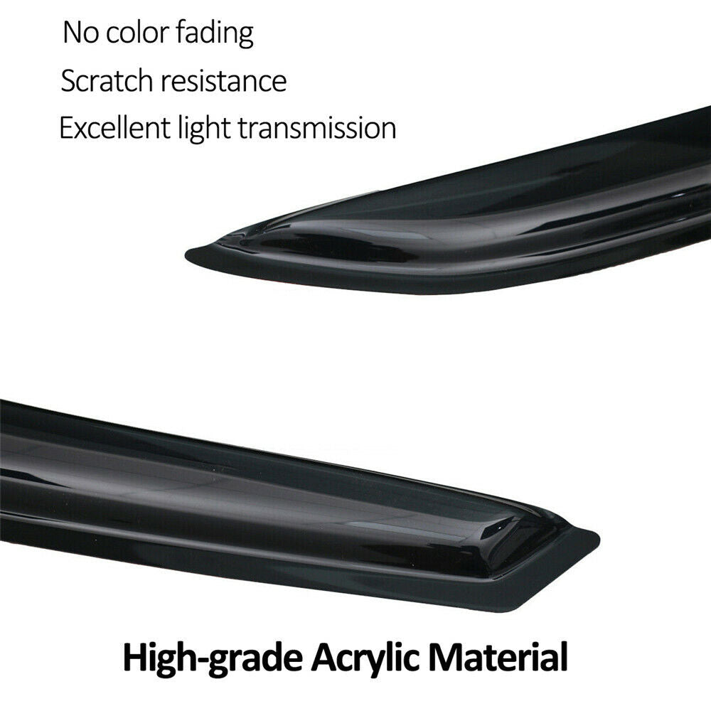 For 01-05 Honda Civic 4DR Sedan JDM Wavy Mugen Style 4 Pcs Window Visor Guard