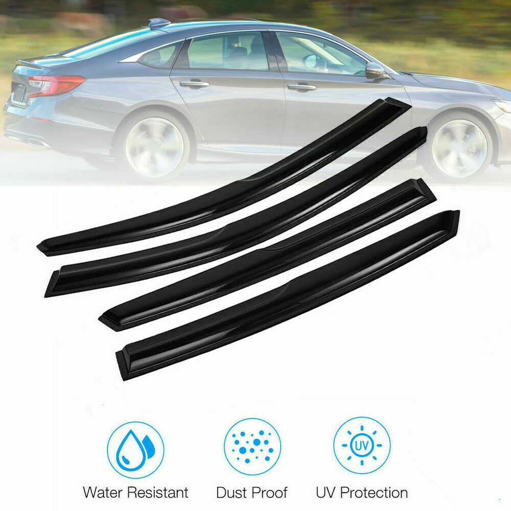 FOR 2018-2020 HONDA ACCORD JDM 3D AERO WAVY WINDOW VISOR RAIN GUARD DEFLECTOR