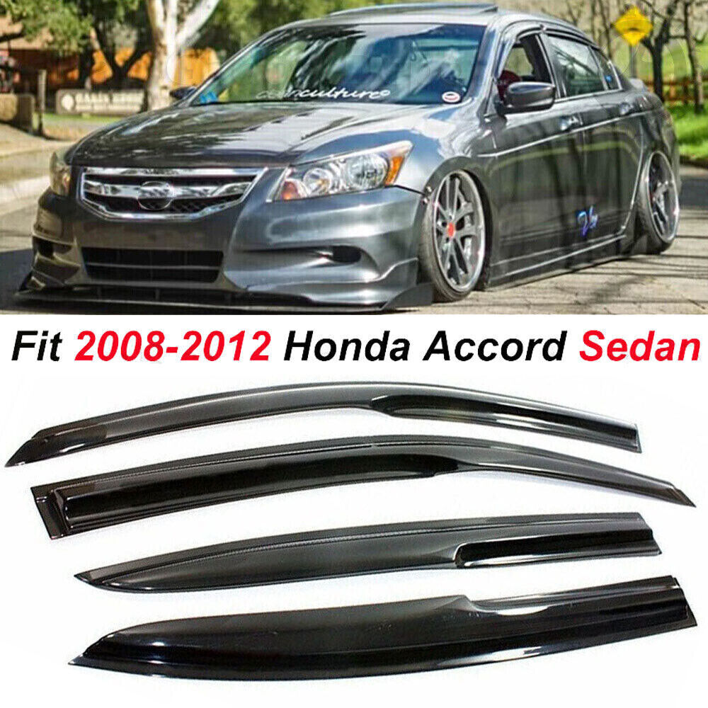 For Honda Accord 2008-2012 JDM Side Window Vent Visor Sun Rain Guard Deflector